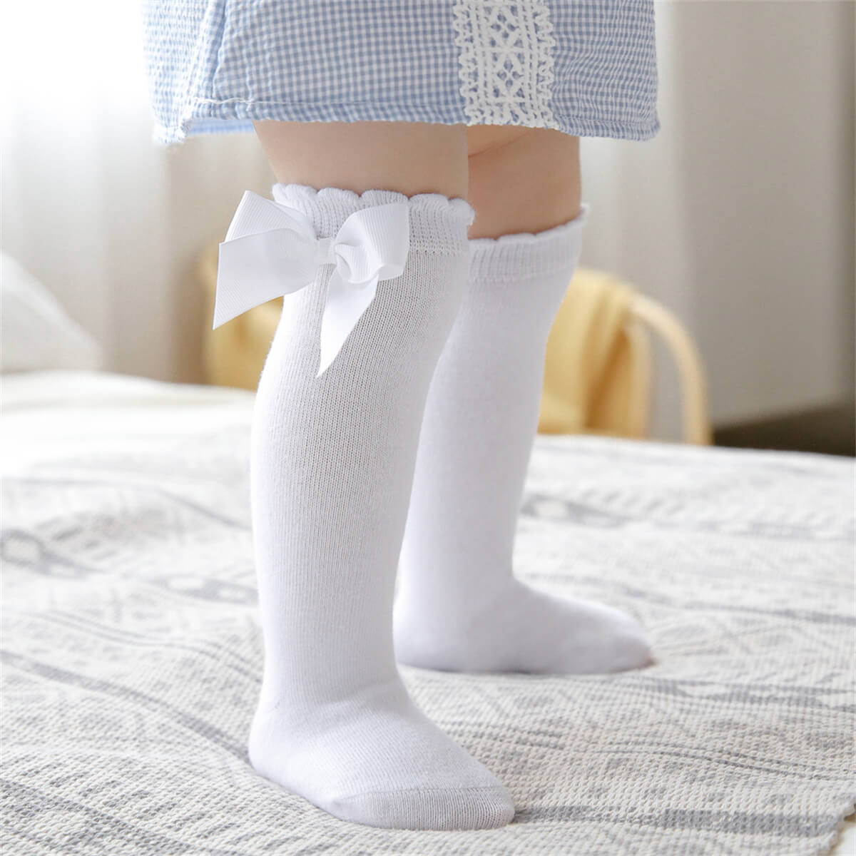 Children's Bowknot Knee-High Stockings