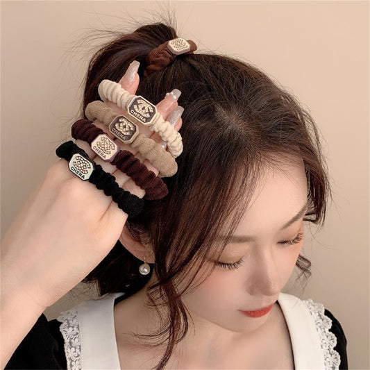 Adult small fragrance style simple temperament style elastic autumn and winter hair rope