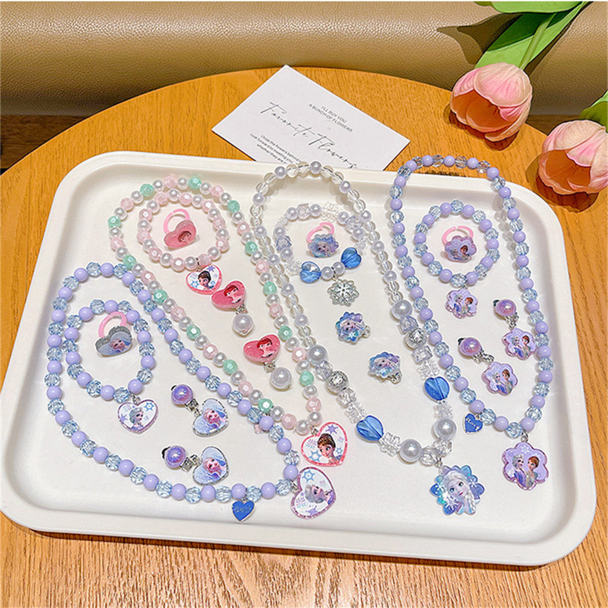 Children's 5-piece Princess Elsa necklace set