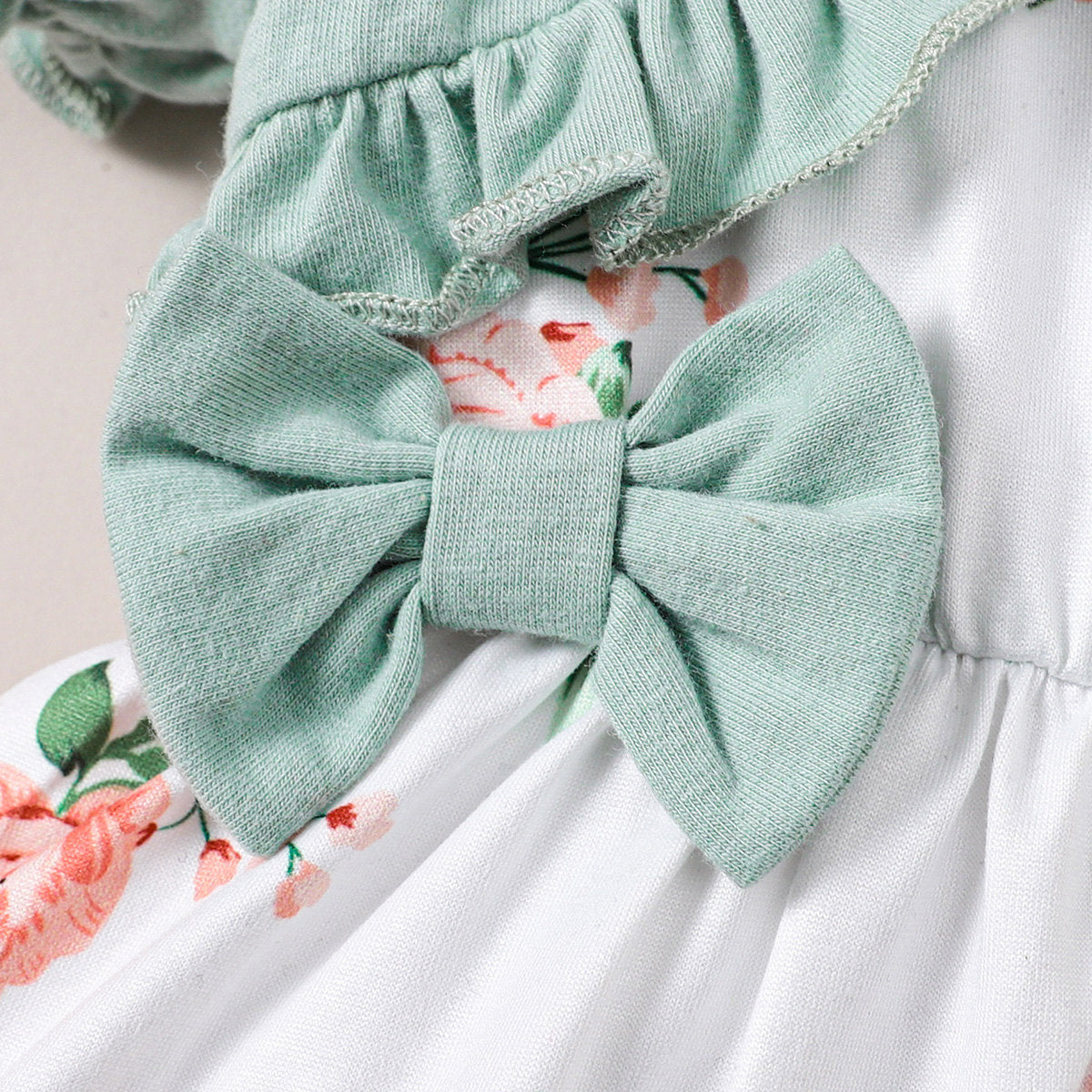 Light green fake two piece dress