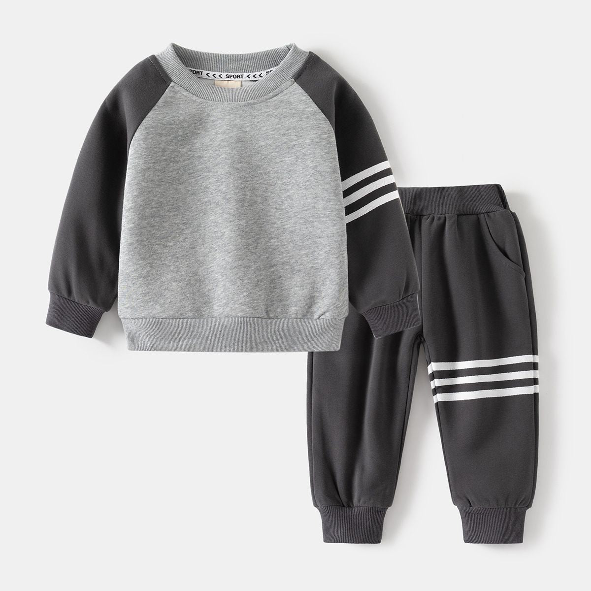 Children's suit autumn new style boy's sweater baby two piece suit