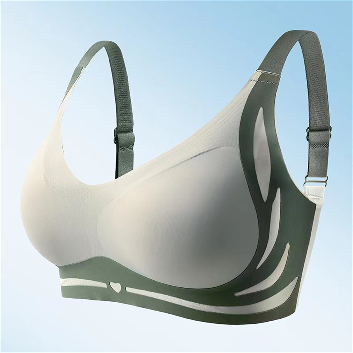 Seamless and gathered bras without underwire for women