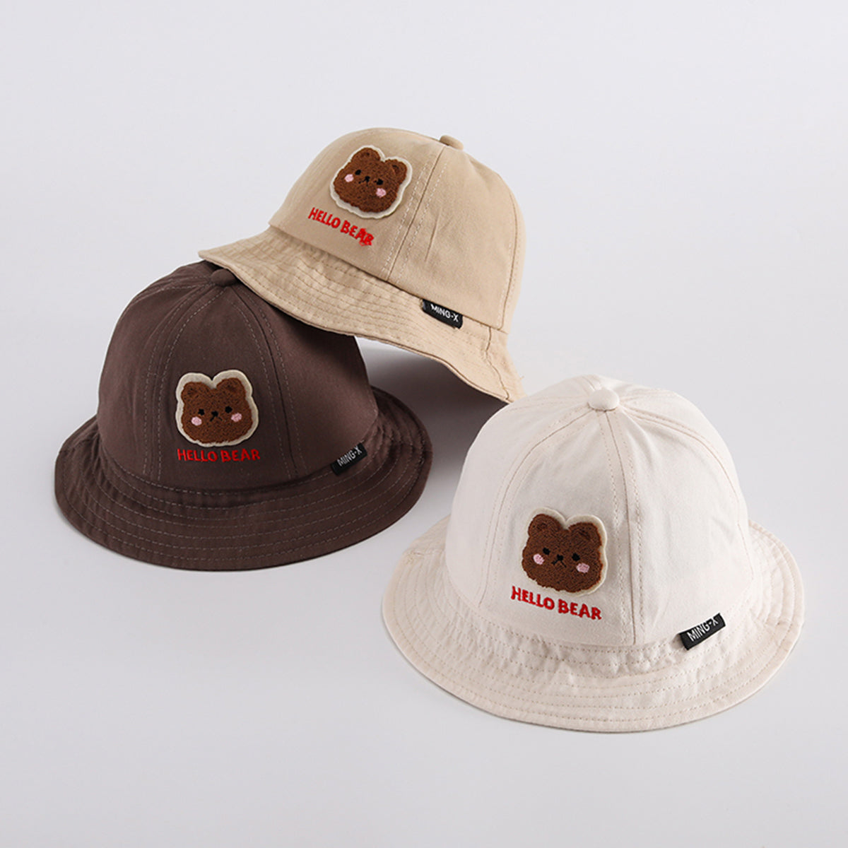 Children's cartoon cute bear sun protection fisherman hat