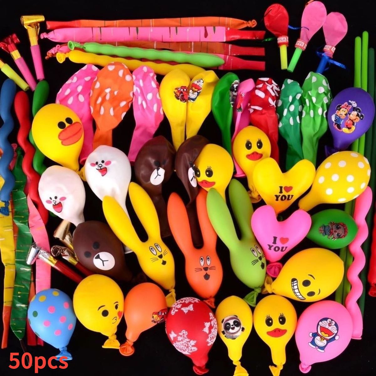 Colorful children's balloon activity theme decoration funny animal cartoon balloon 50pcs