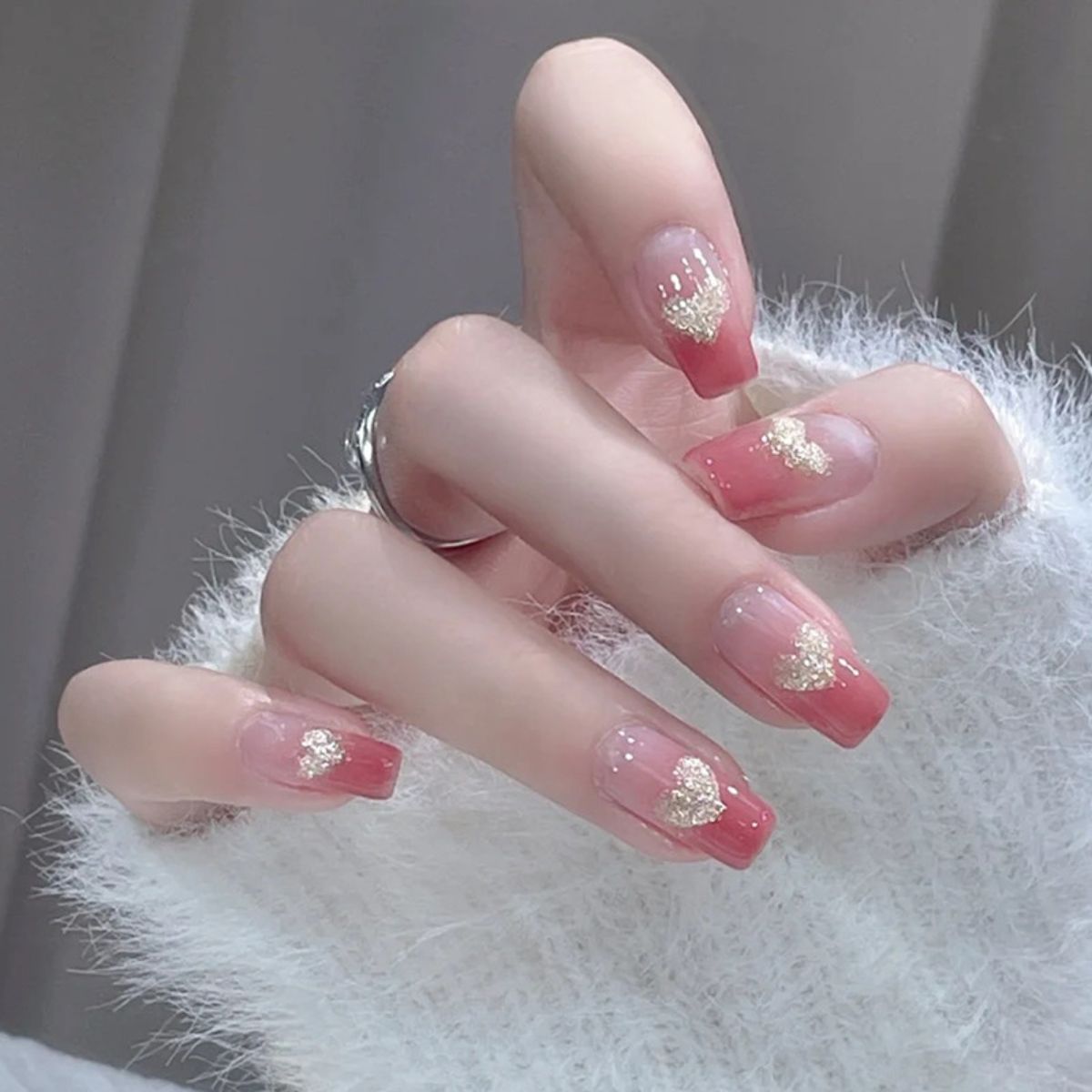 Simple and high-end wearable nail art nail pieces, detachable short nail pieces