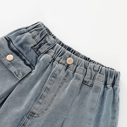 Large Pocket Denim Skirt