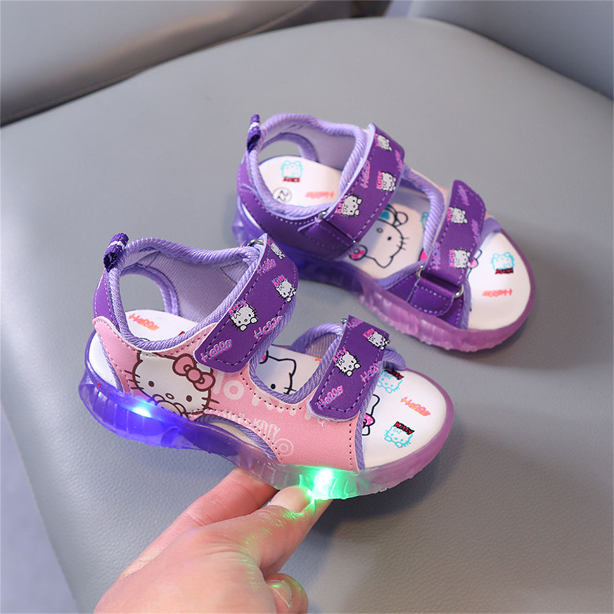 Children's Hello Kitty Cartoon Luminous Sandals