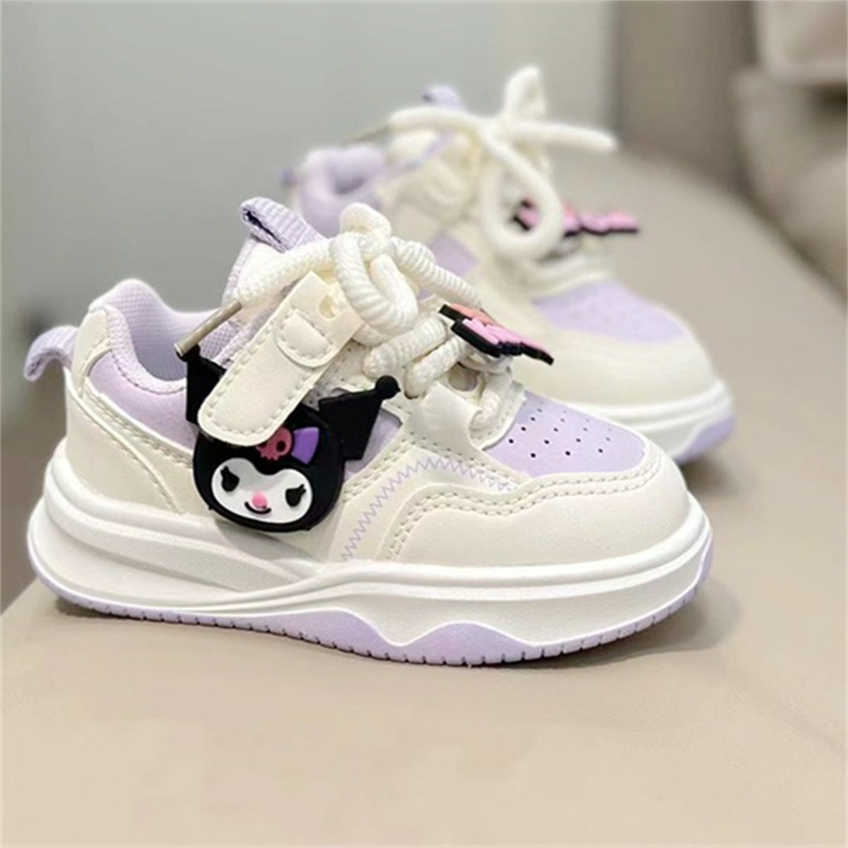 Children's and girls' spring and autumn Sanrio cute pattern soft sole breathable non-stuffy low-top sneakers