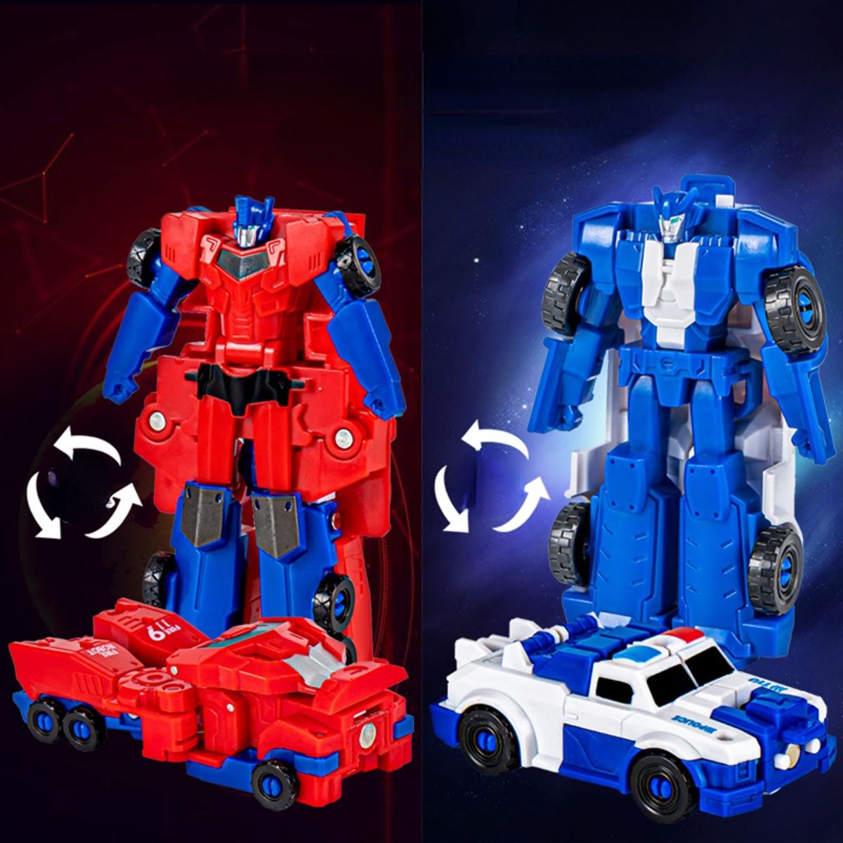 2 in 1 magnetic deformation robot toy