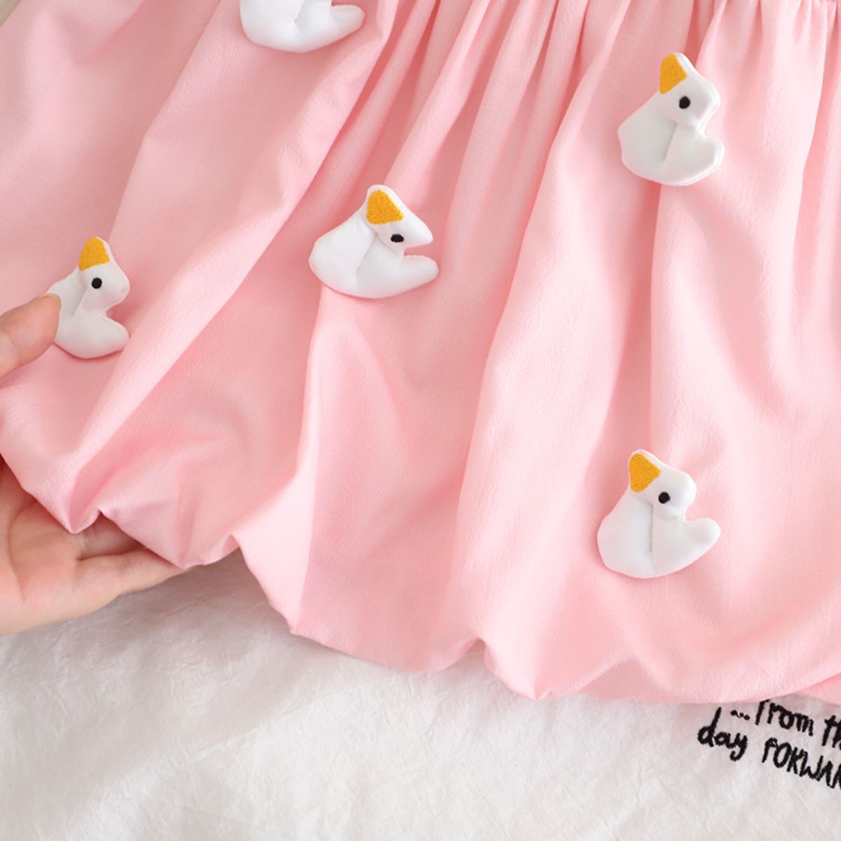 Girls dress cute duck spring and autumn new style children autumn baby girl long sleeve autumn dress princess dress