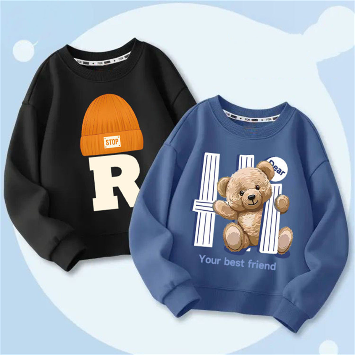 2-Pack Big Kids Long Sleeve All-Match Sweater Set