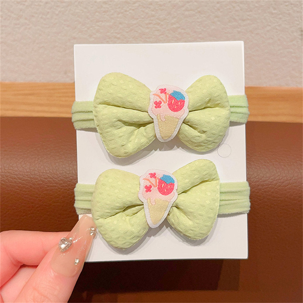 Children's 6-piece set cute cartoon style Sanrio bow soft hair rope