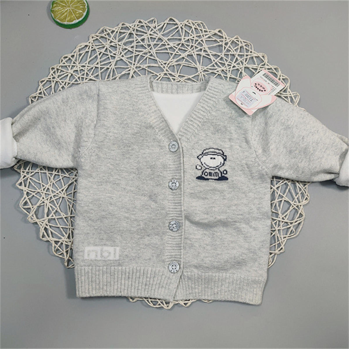 baby thick fleece cardigan sweater