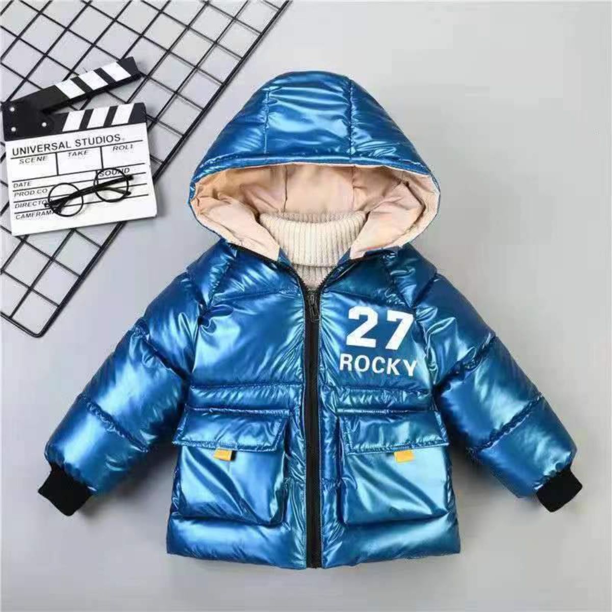 Children&#39;s winter coat down jacket boy thick cotton coat