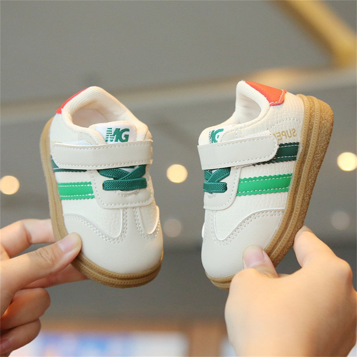 Spring and autumn casual horizontal bar style for toddlers with Velcro, soft and non-stuffy shoes