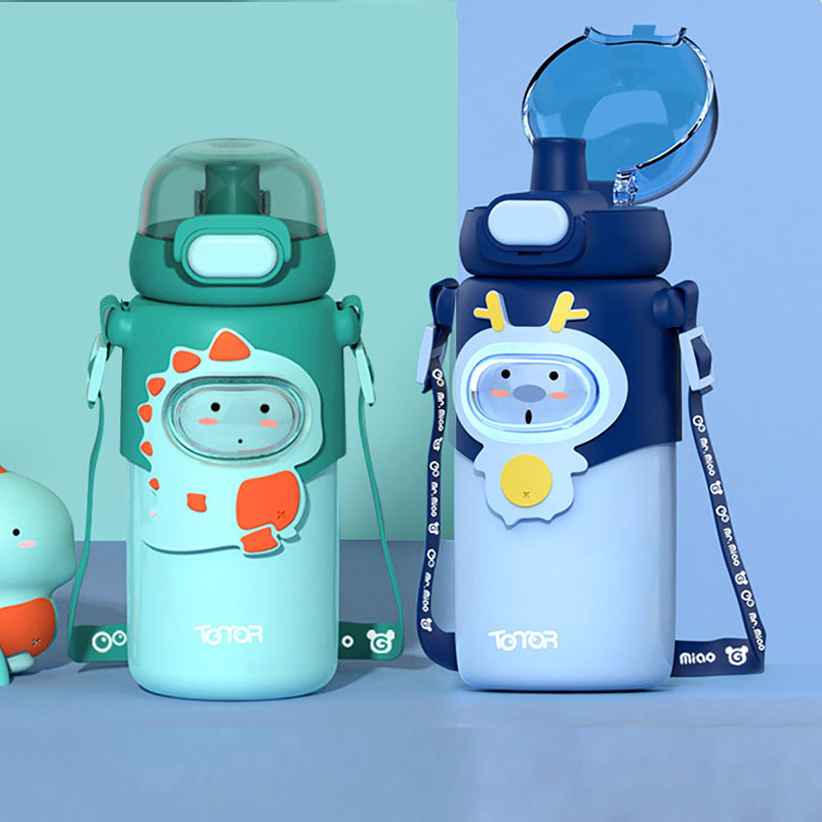 Kid Cartoon Style Portable Straw Stainless Insulation Water Cup