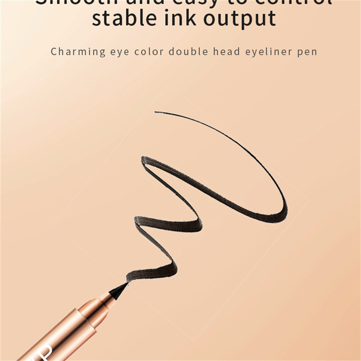 Double-ended stamp multi-purpose silky waterproof eyeliner