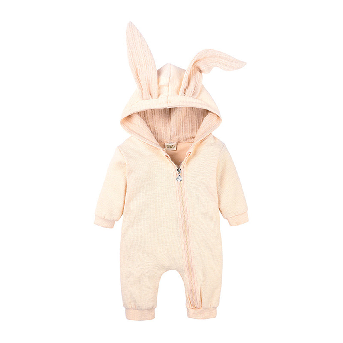 Baby big ears bunny hooded zipper romper