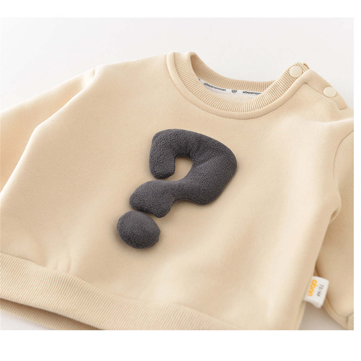 Baby autumn and winter thick fleece sweatshirt pants two piece set