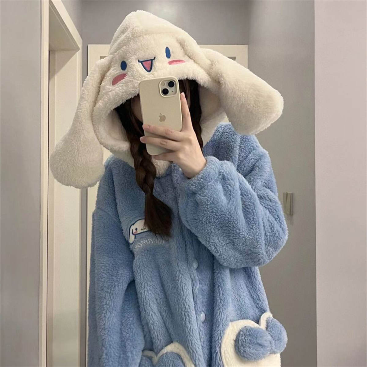 dog sleeping robe female winter coral velvet padded homewear