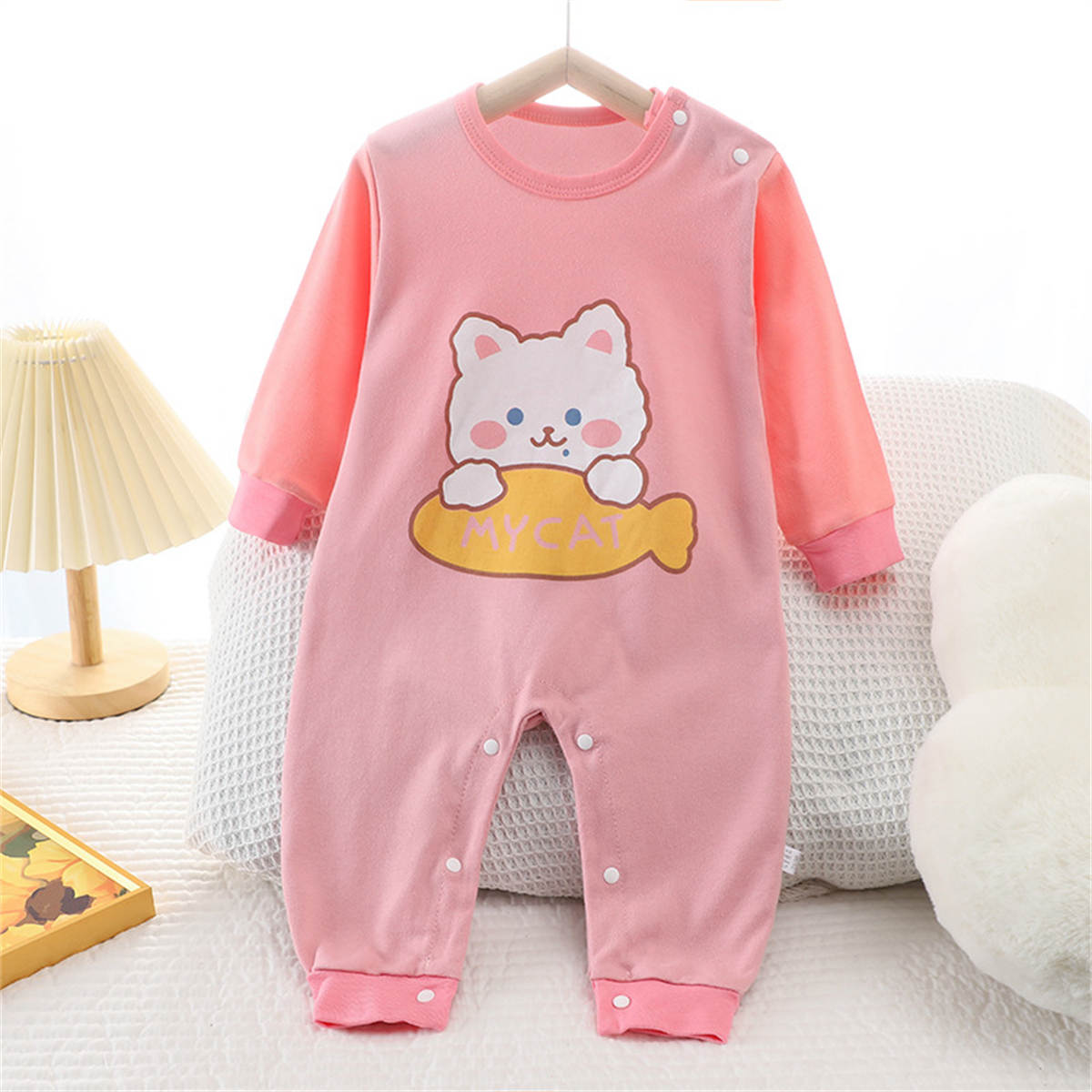 Baby spring and autumn cotton cartoon long sleeve romper