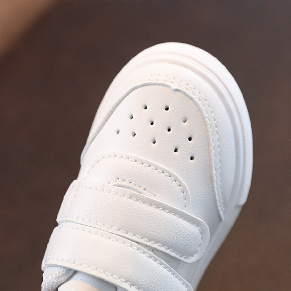 children's solid color white sneakers