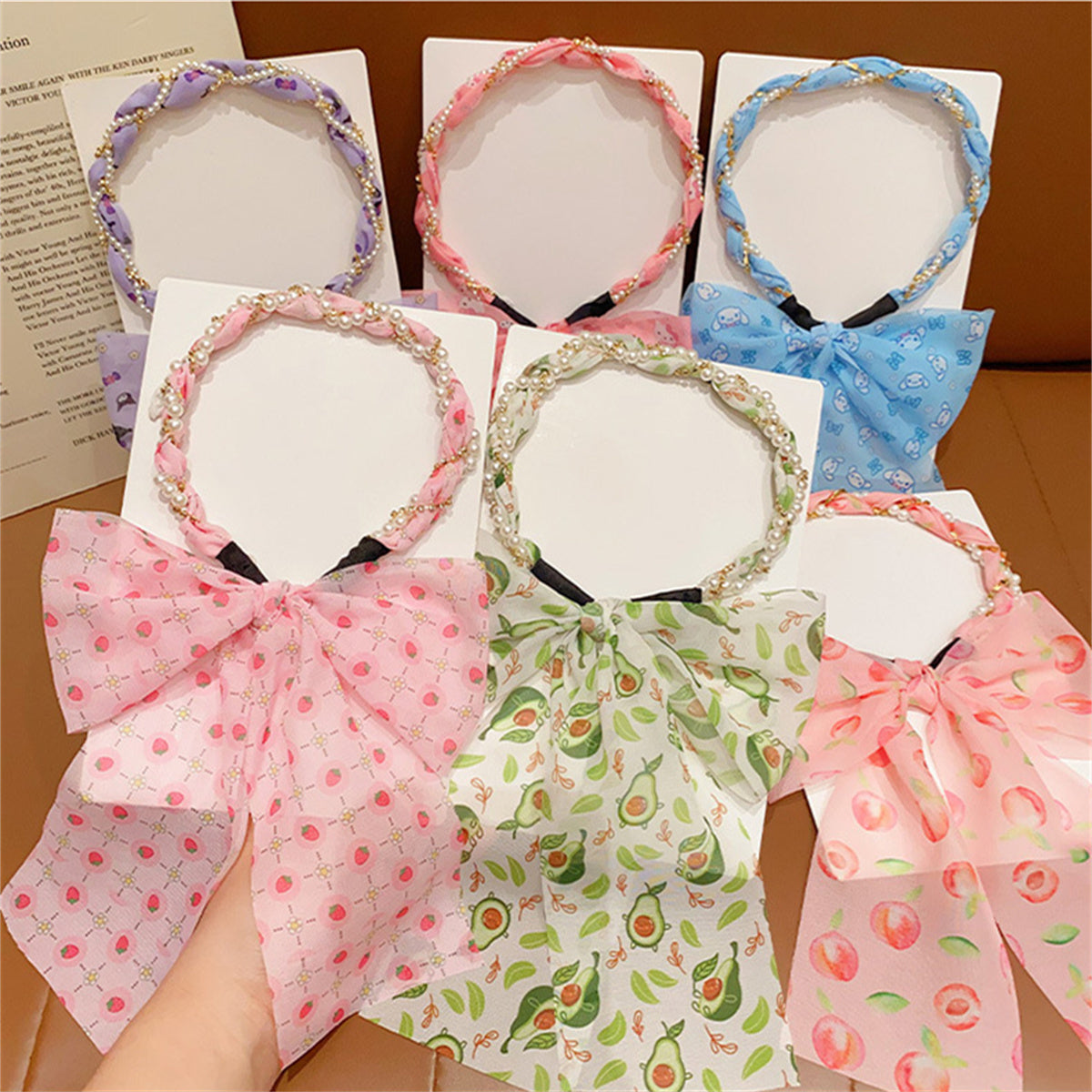 Children's headband Sanrio pattern bow tie pearl style fairy princess style