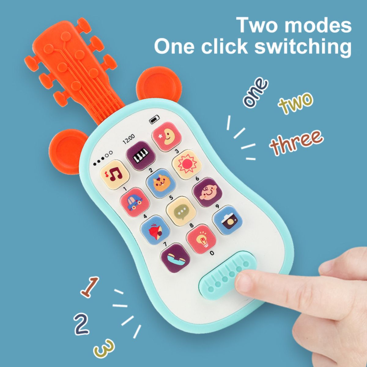 Cartoon music multi-function early education simulation mobile phone