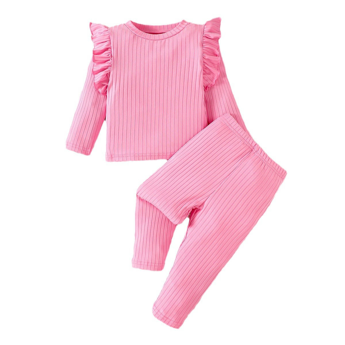 Girls autumn solid color inner suit