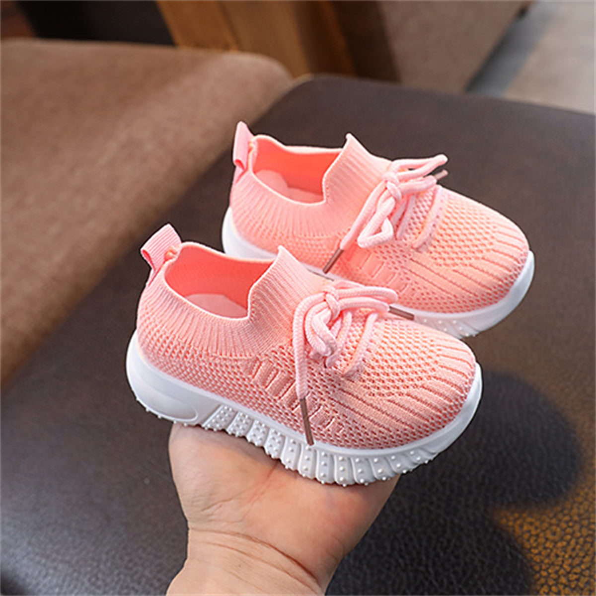 Children's solid color slip-on comfortable sports shoes