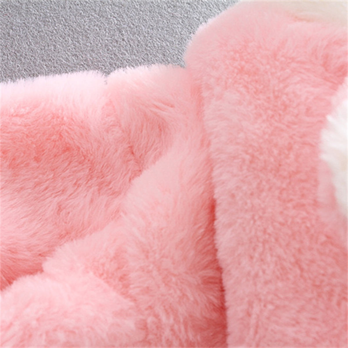 Baby girl autumn and winter bunny fur sweater coat