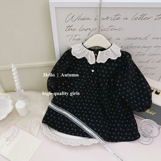 Girls skirt autumn style baby girl lace doll collar sweet princess skirt