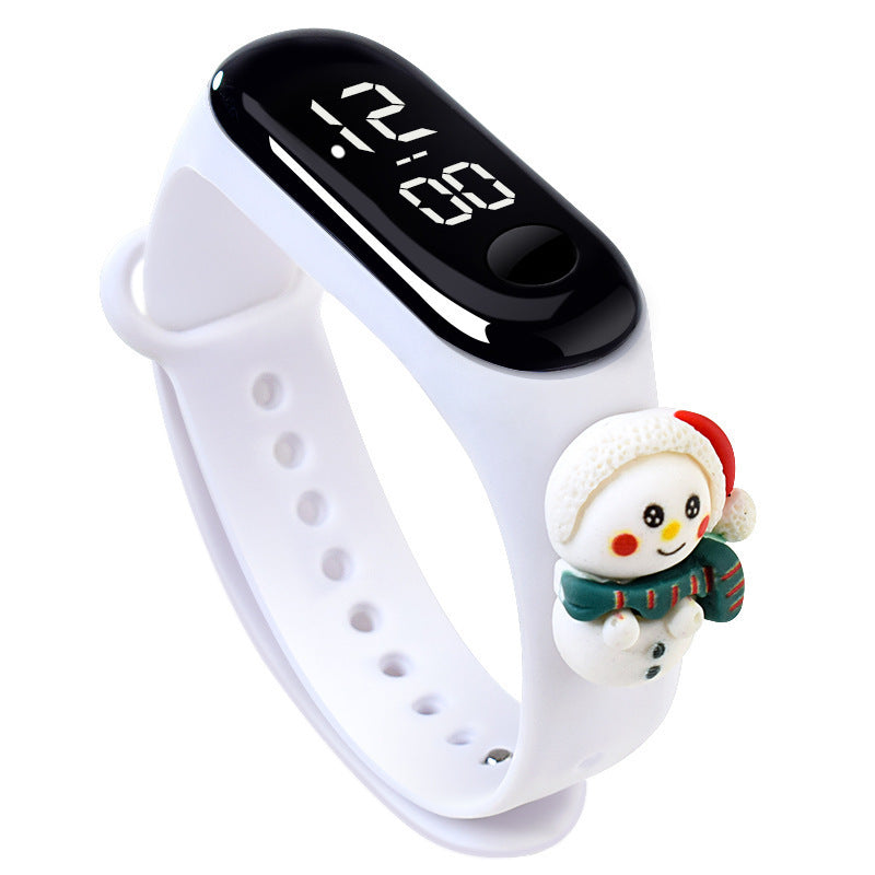 Children's cartoon Christmas doll LED touch screen waterproof electronic watch