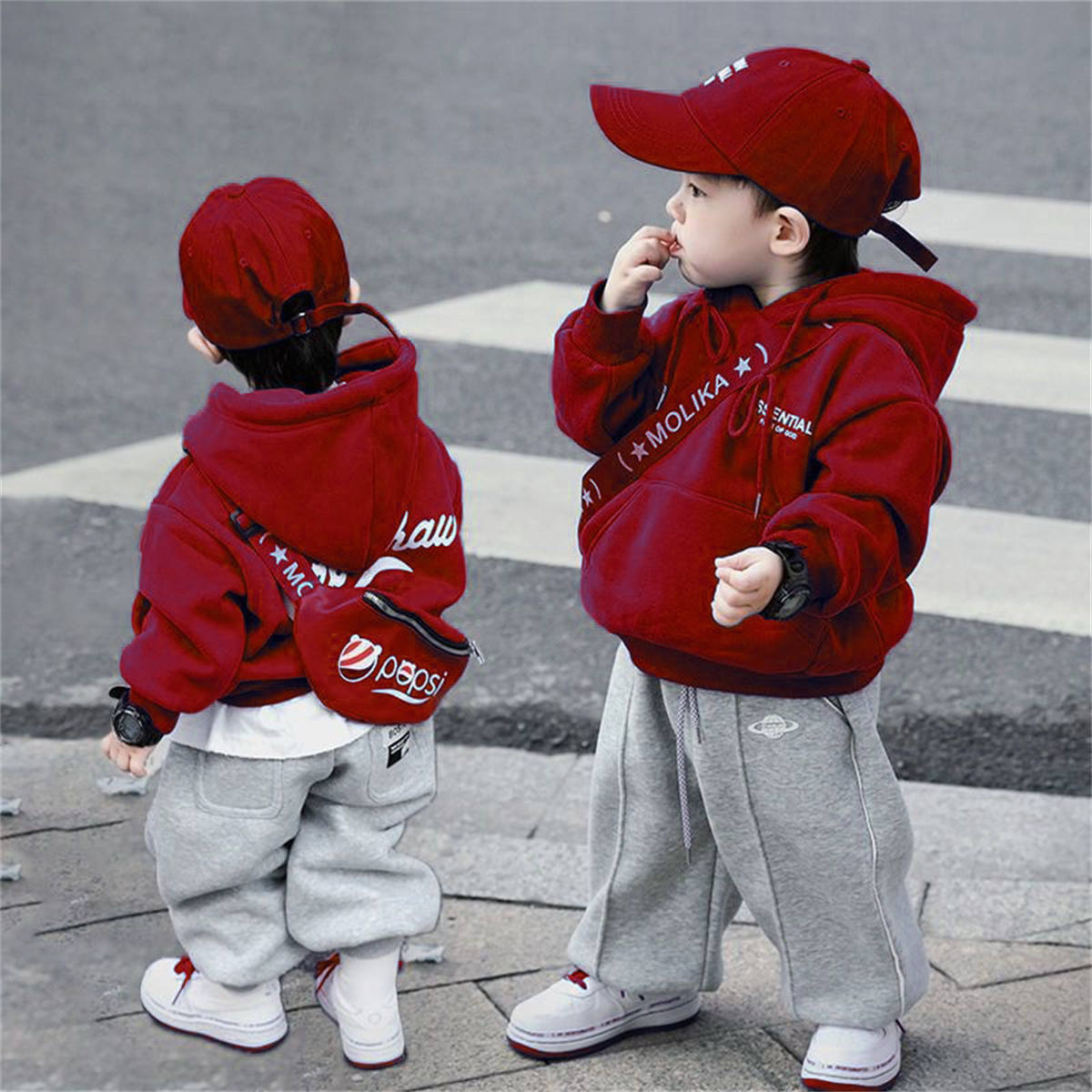 boys autumn and winter fleece sweatshirt