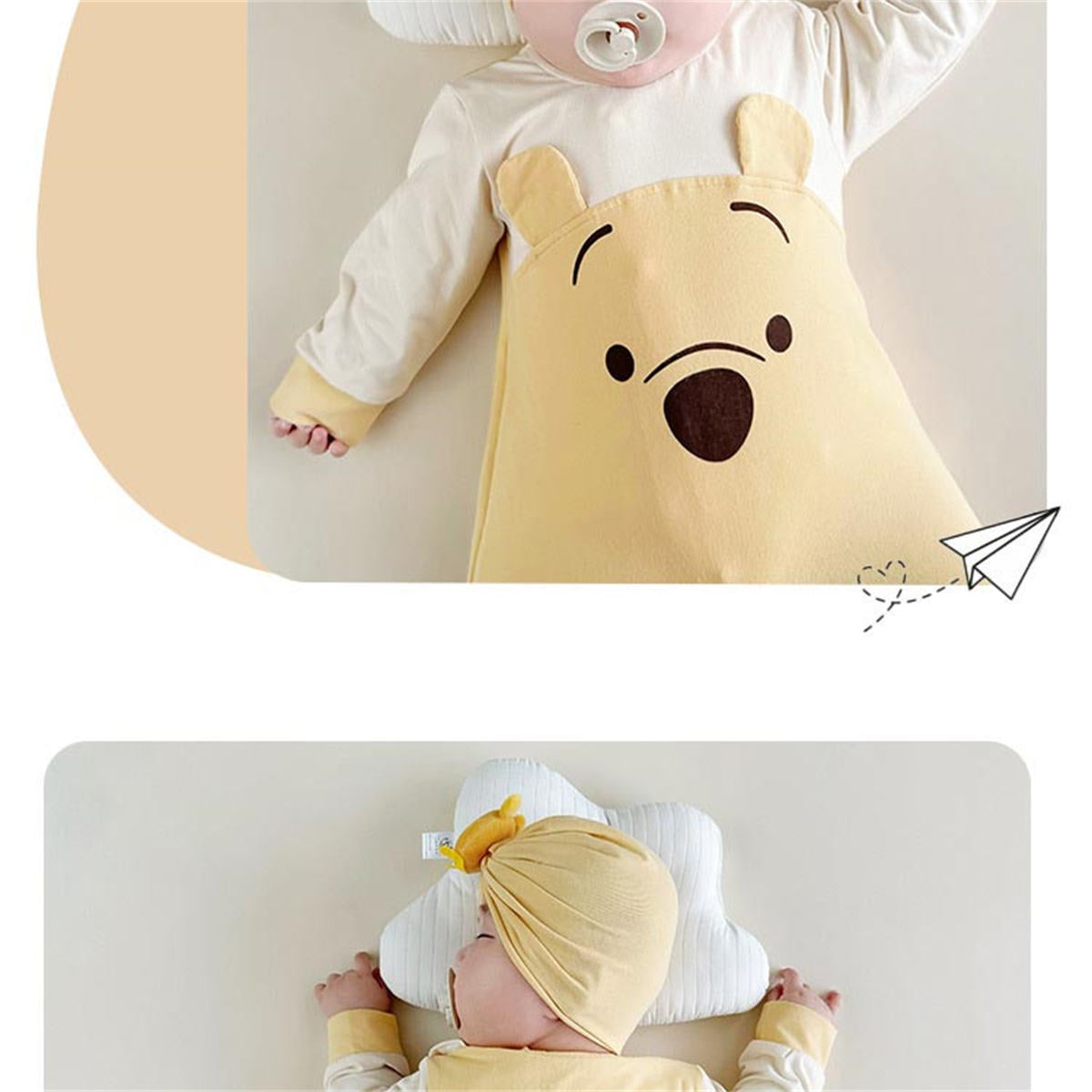 Baby Spring and Autumn Winnie the Pooh Long Sleeve Cotton Climbing Outwear