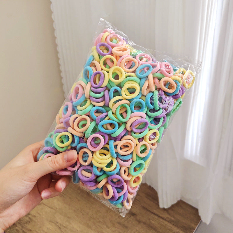 Children's baby colorful candy-colored towel does not damage the hair elastic hair rope