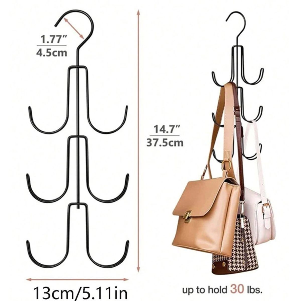 Multifunctional iron bag and coat hanger