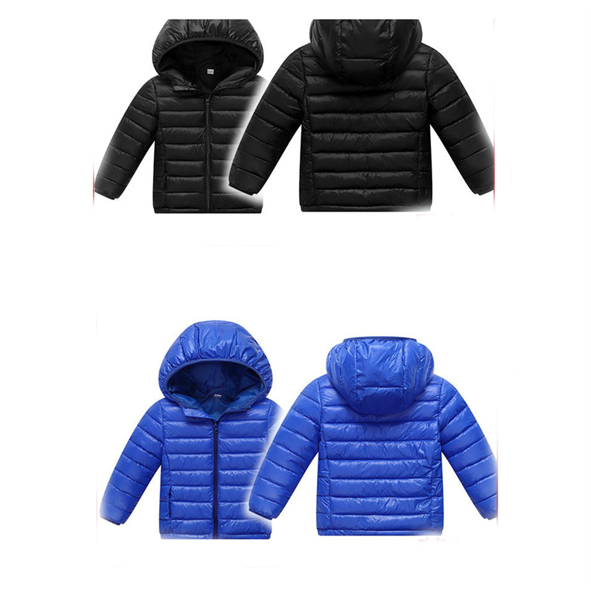 Solid color light-weight warm cotton jacket for middle and large children