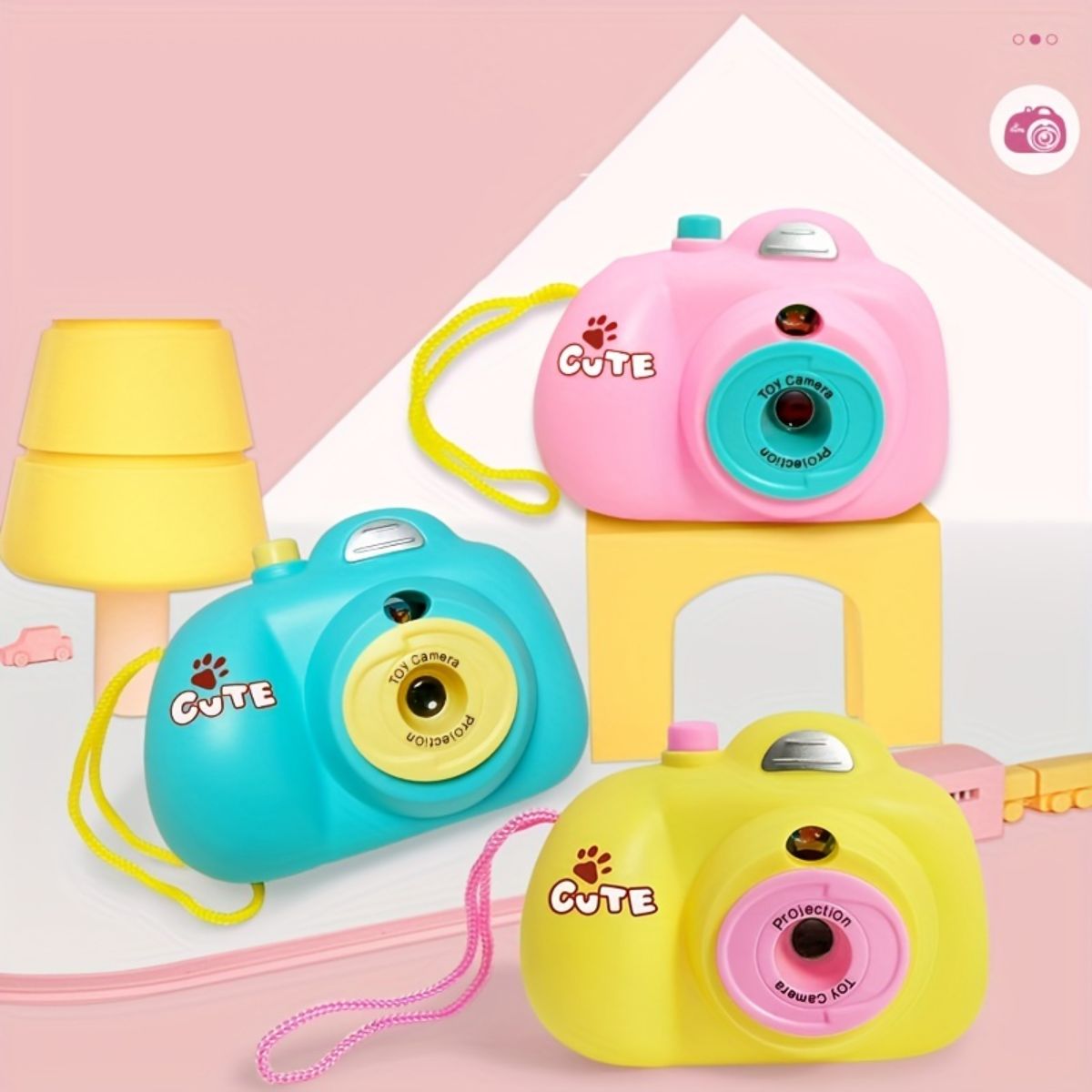 Children's fun projection camera toy