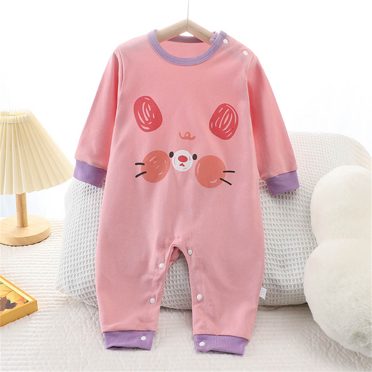 Baby spring and autumn cotton cartoon long sleeve romper