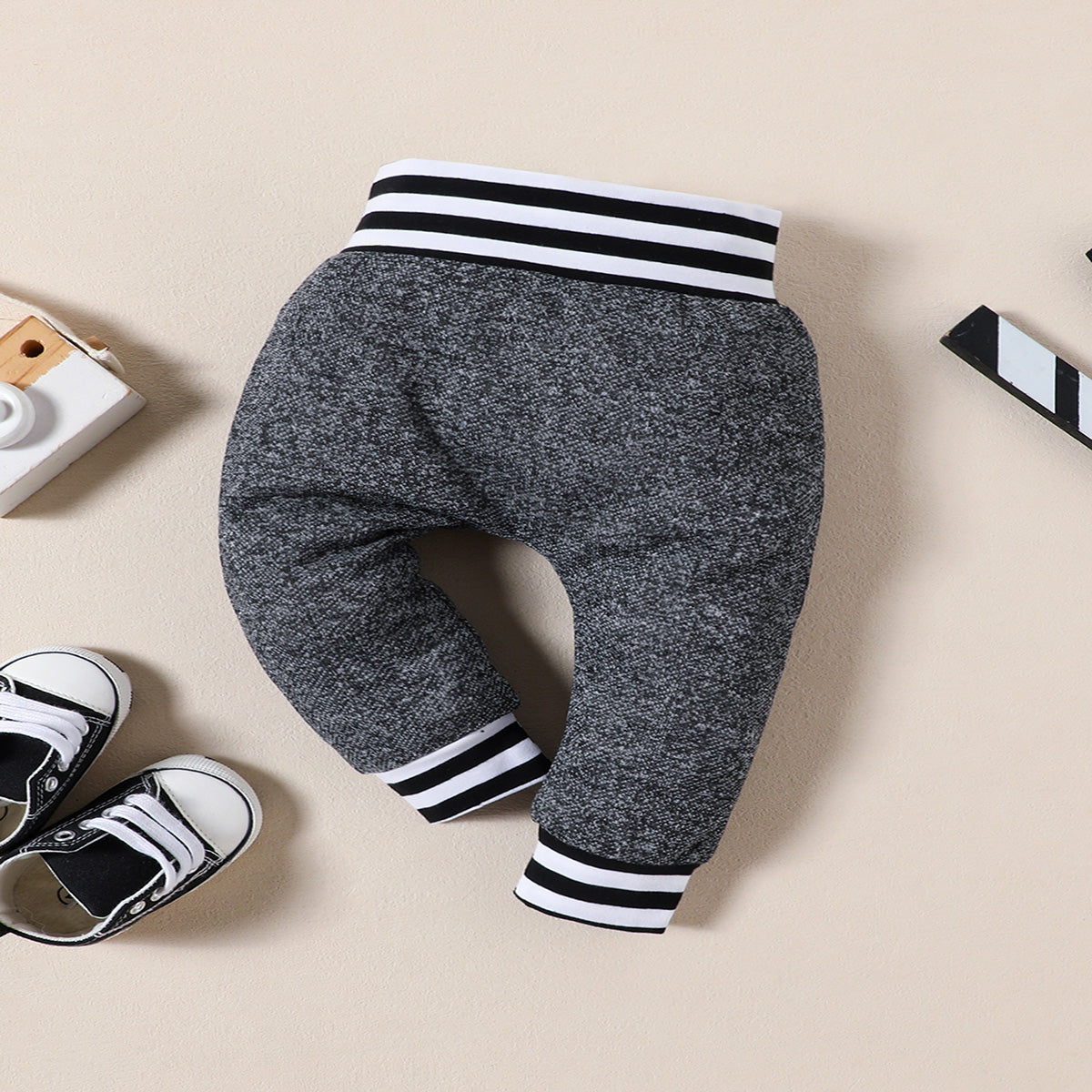 Infant Boy Spring and Autumn Suit Bear Pattern Long Sleeve + Long Pants Casual Three-piece Suit