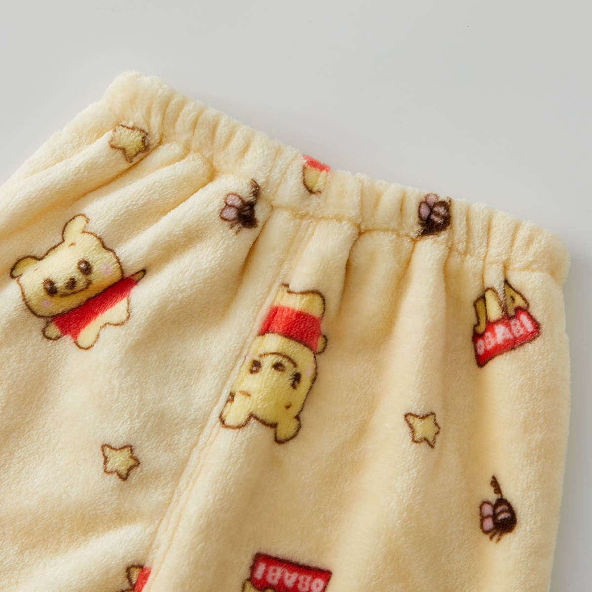 2 Pieces Baby Clothes Warm Flannel Cute Pentagram Bear Pattern Pajamas Set for Autumn and Winter