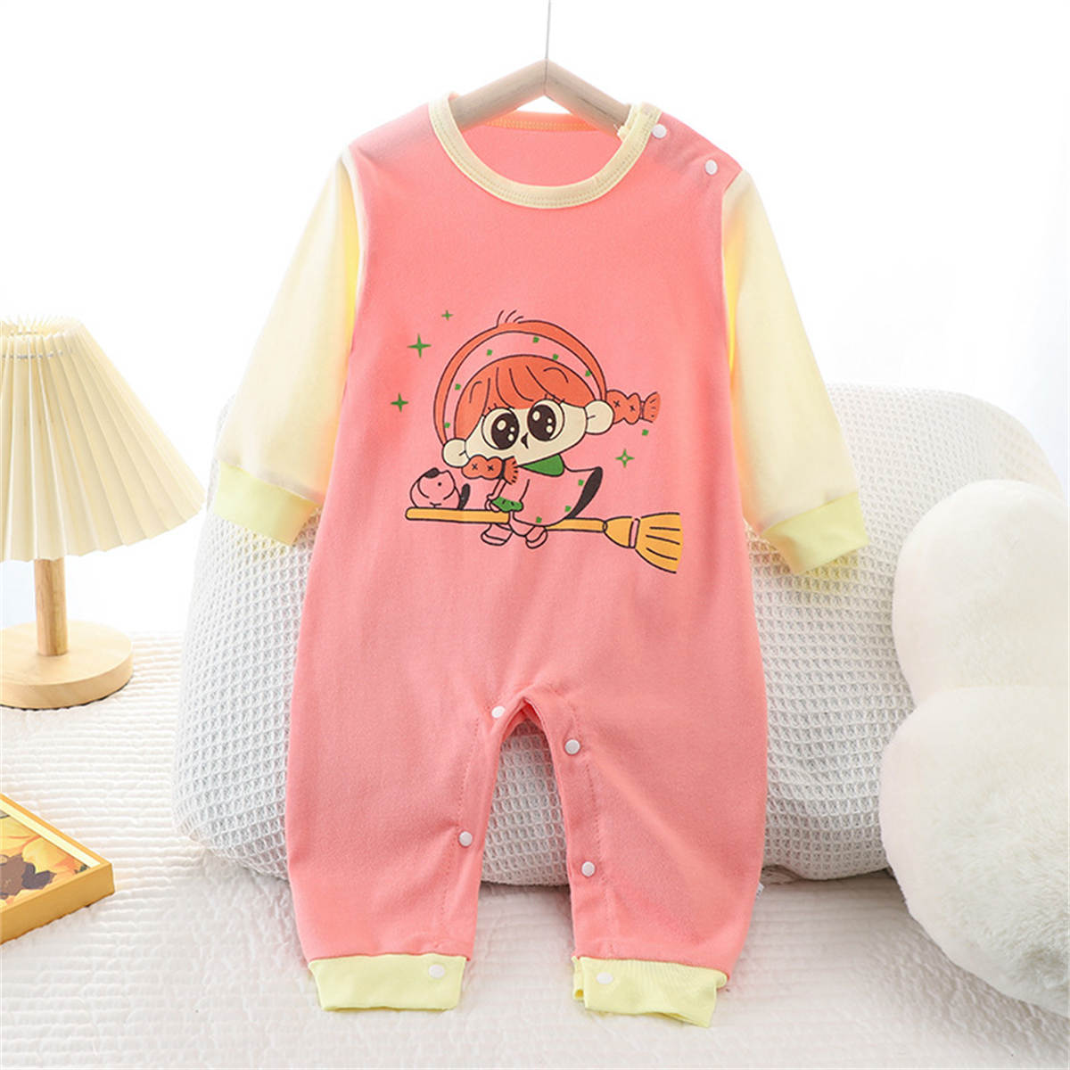 Baby spring and autumn cotton cartoon long sleeve romper