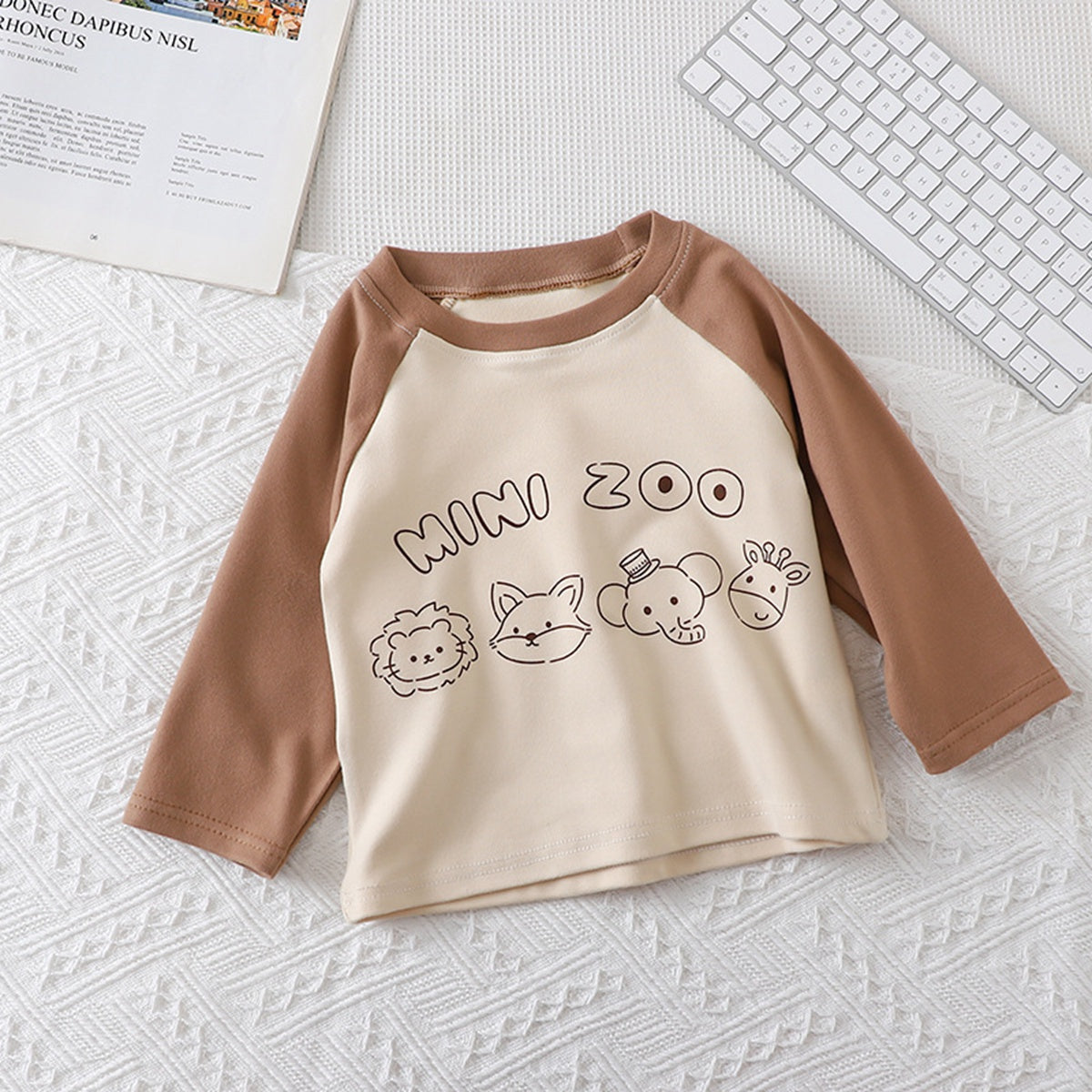 Children's base shirt long sleeve warm small and medium children's German fleece single top spring autumn winter pullover outer wear autumn clothes children's clothing