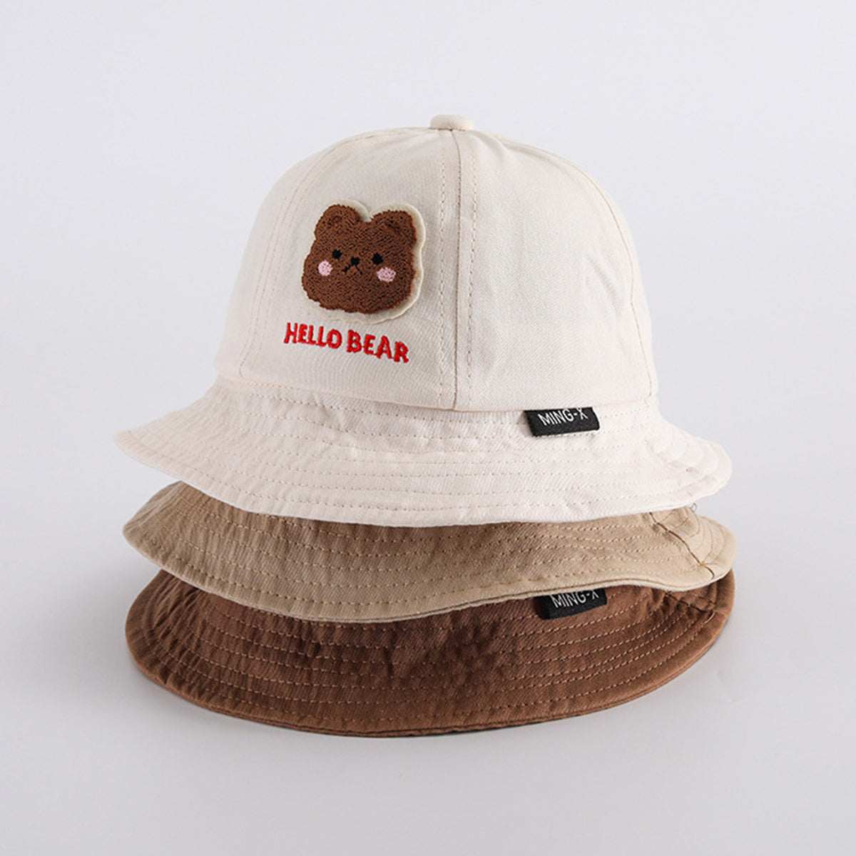 Children's cartoon cute bear sun protection fisherman hat