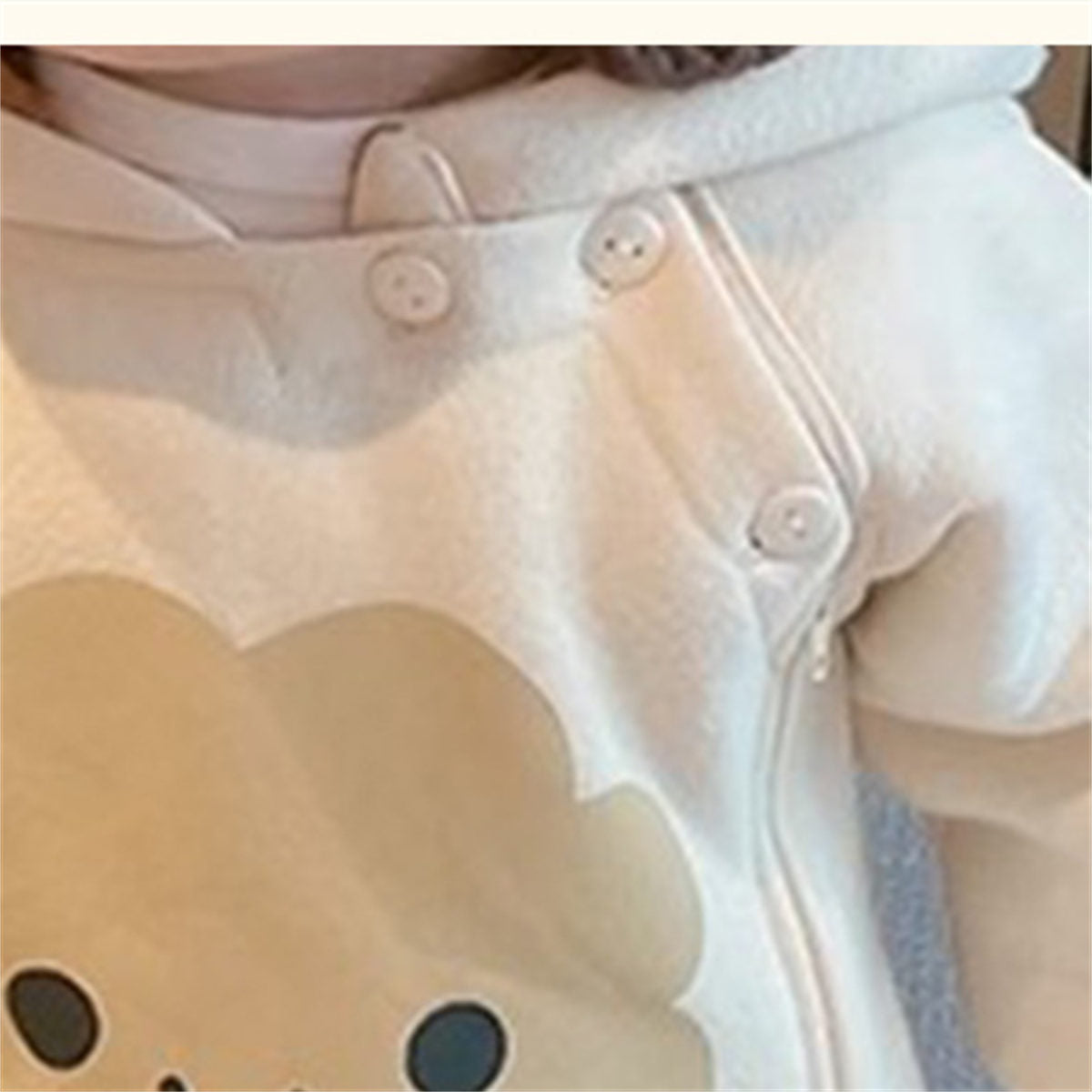 Baby autumn and winter warm fleece cloud jumpsuit