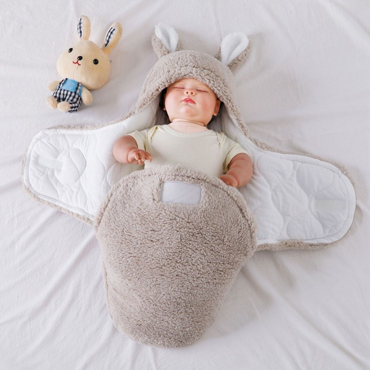 Newborn baby anti-startle sleeping bag blanket