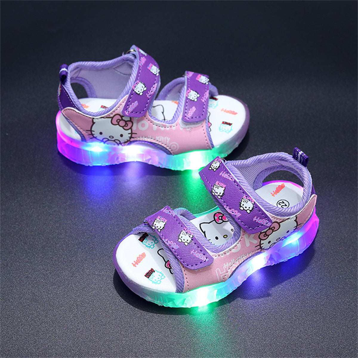 Children's Hello Kitty Cartoon Luminous Sandals