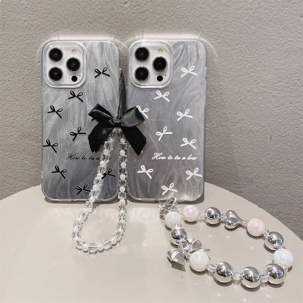 Adult Apple Phone Case Black Bow Love Bracelet