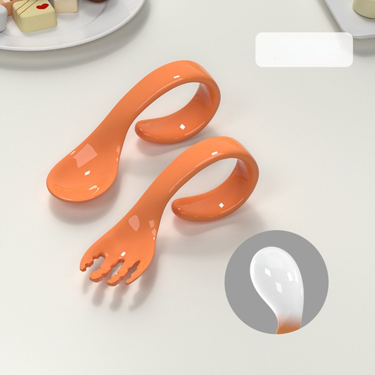 Infant fork baby training learning fork and spoon set